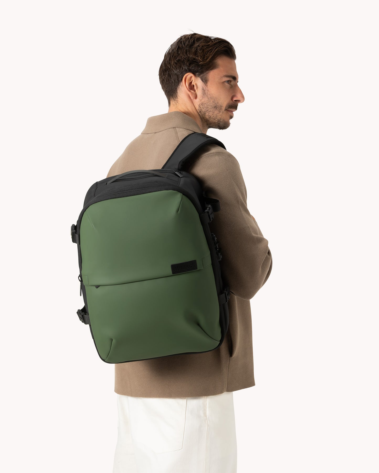 Vacuum Backpack for Travel (Under-Seat) – Olive Green | Airback