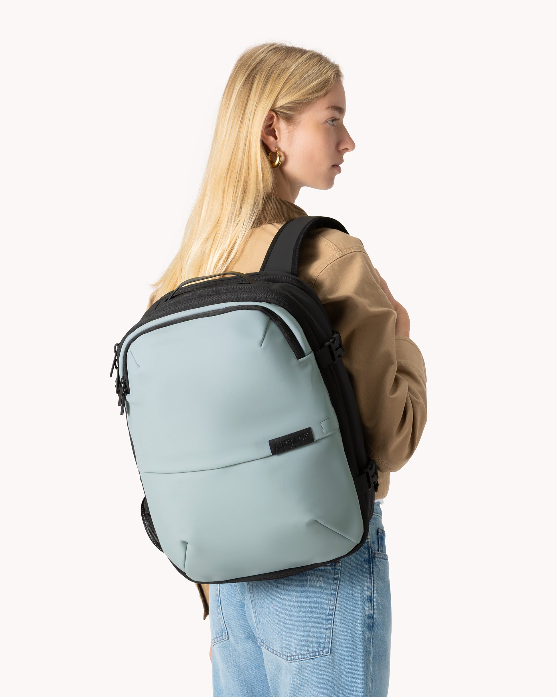 ash danica leather backpack Vacuum Backpack for Travel (Under-Seat) – Ash Grey | Airback