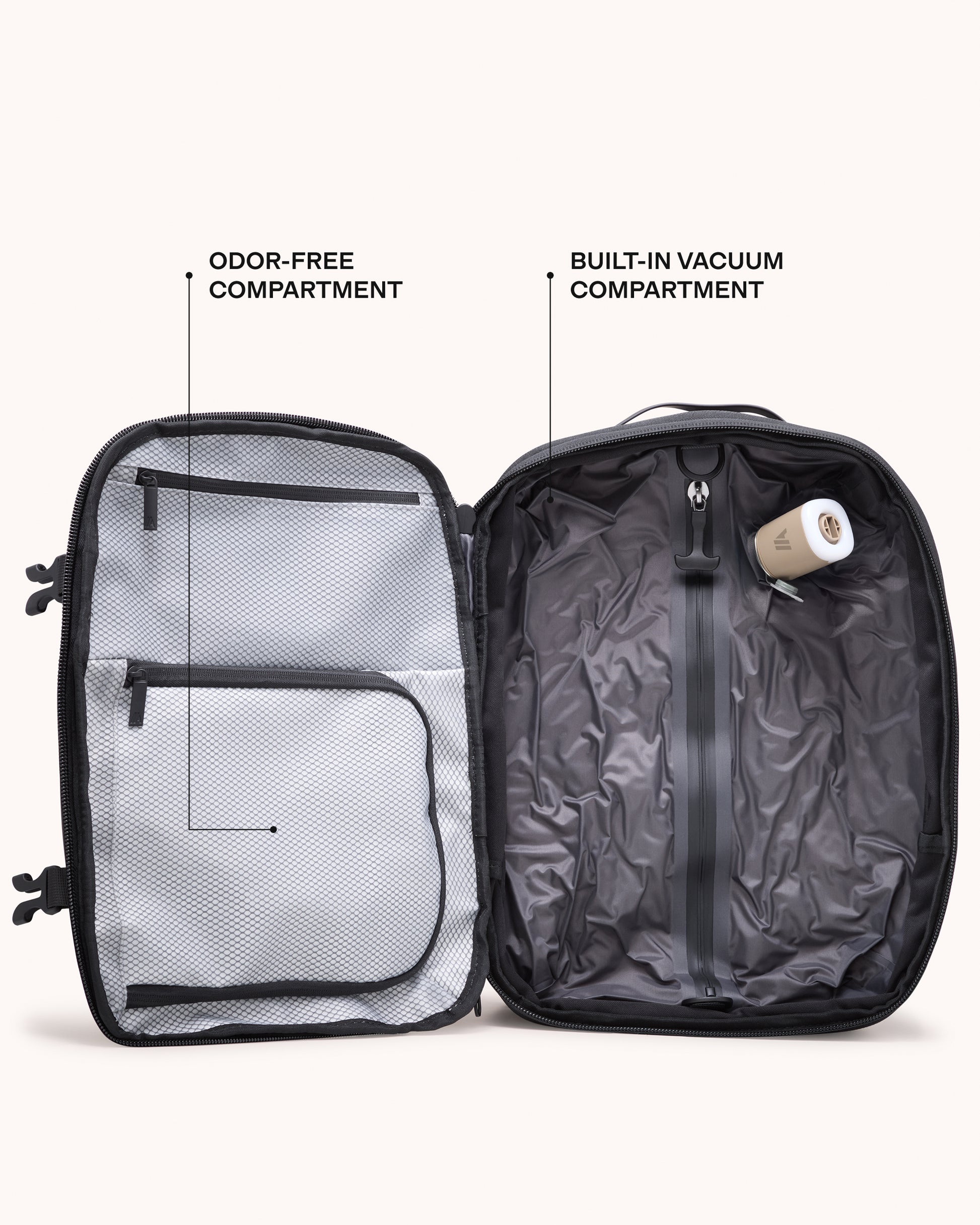 Vacuum Backpack for Travel (Under-Seat) – Olive Green | Airback