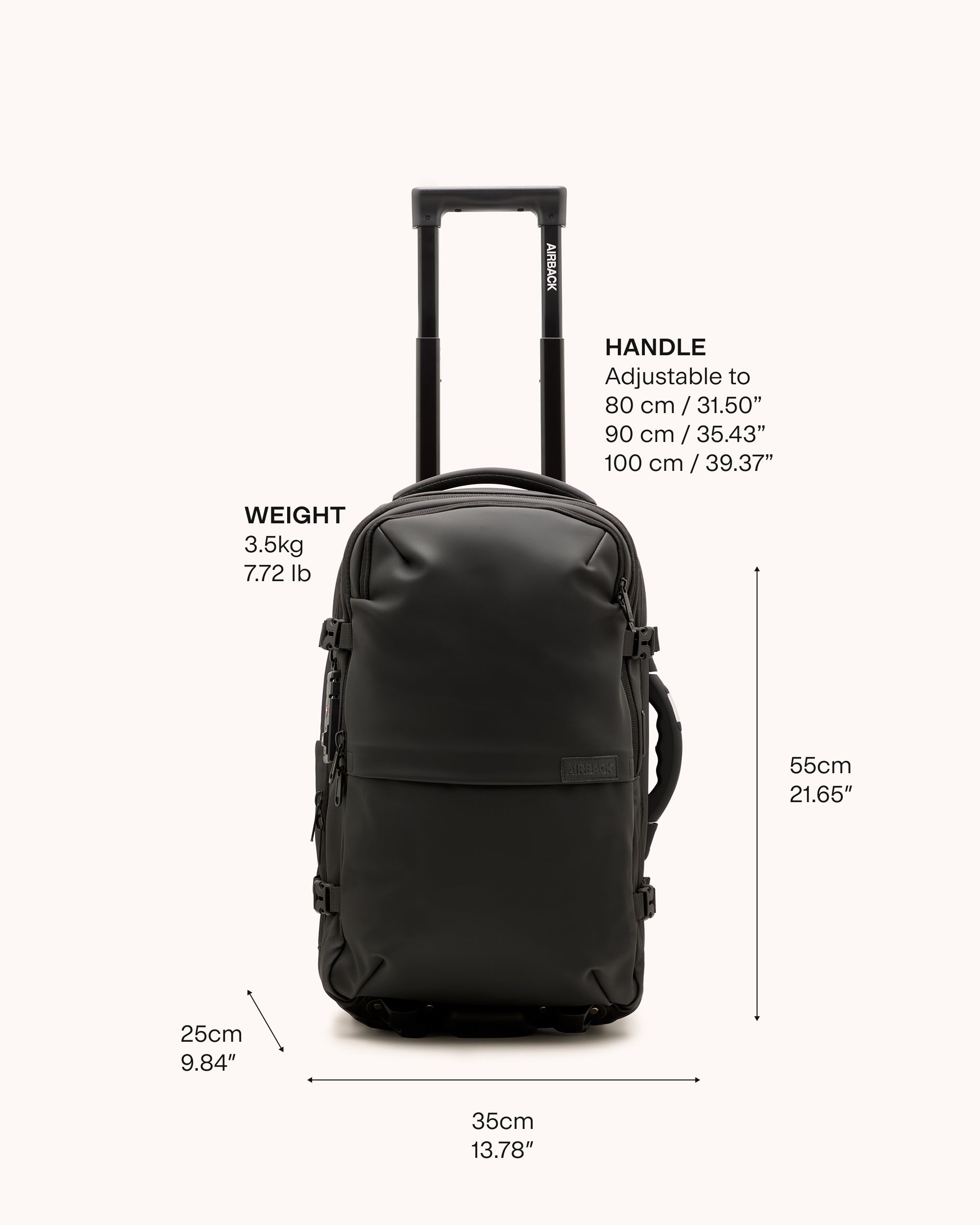 Carry-On Vacuum Backpack with Trolley (2-in-1) | Airback - Airback