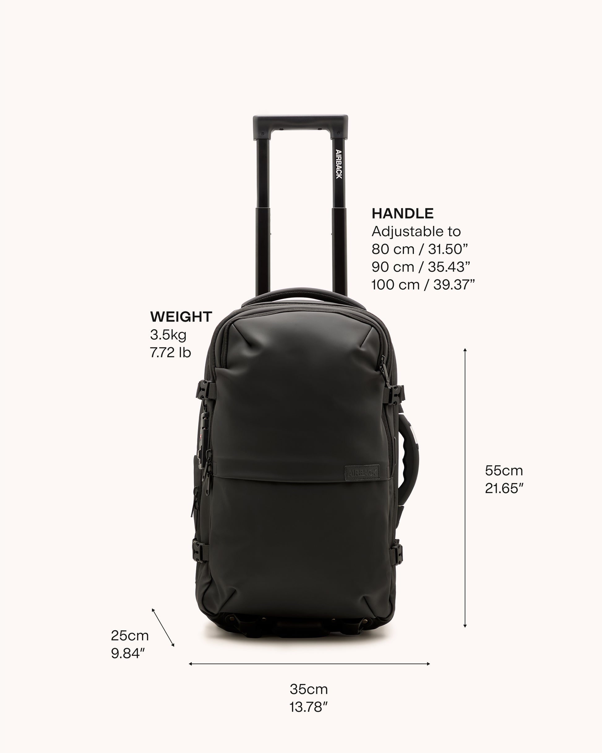Vacuum Backpack with Wheels Bundle (Carry-On 2-in-1) | Airback