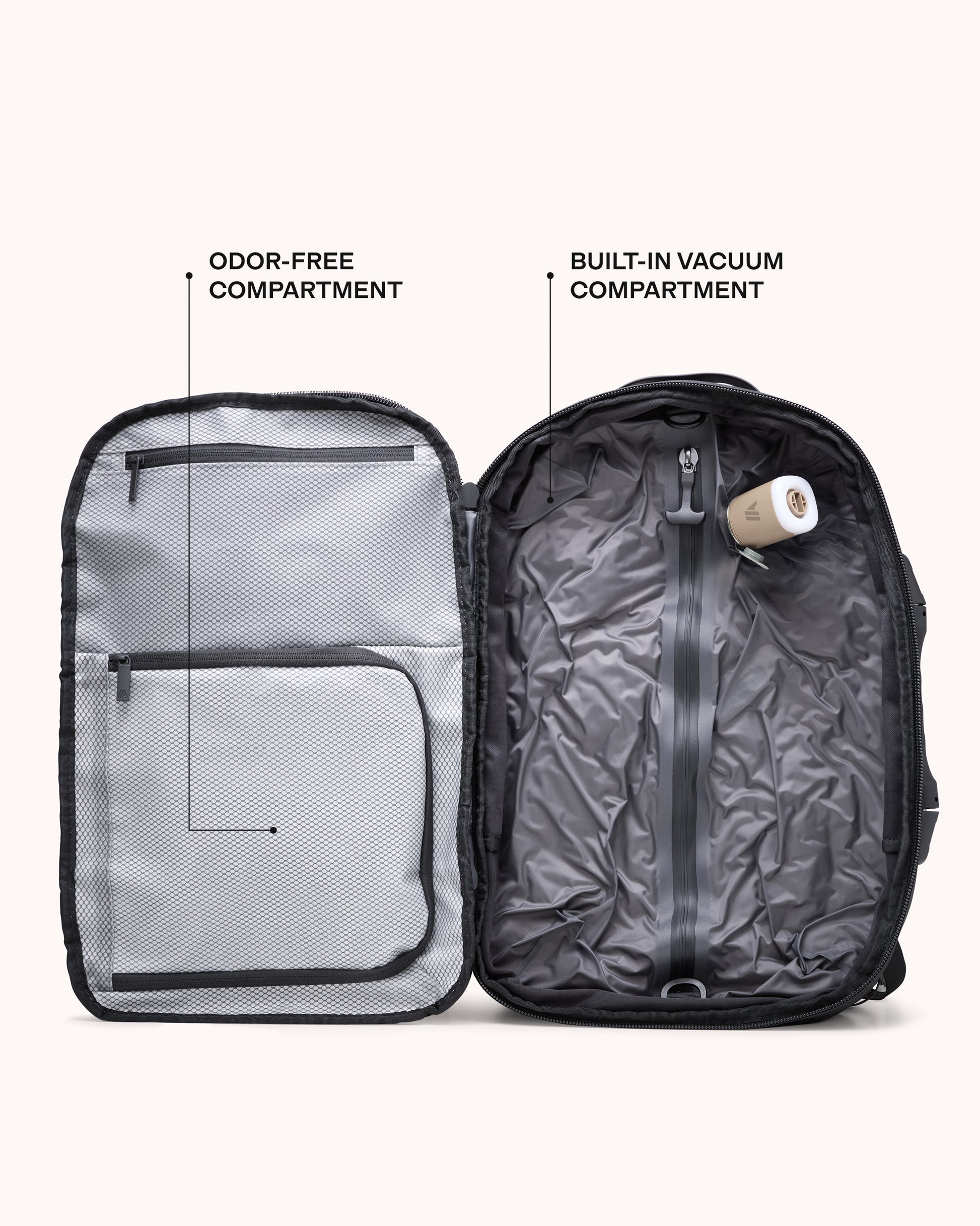 Vacuum Backpack for Travel (Carry-On) – Matt Black | Airback